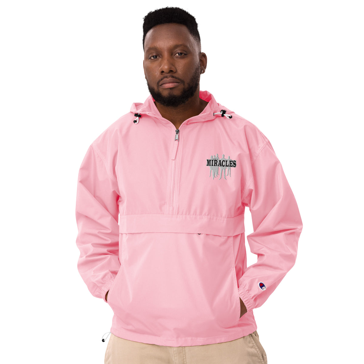 Miracles Silhouette - Embroidered Champion Packable Jacket