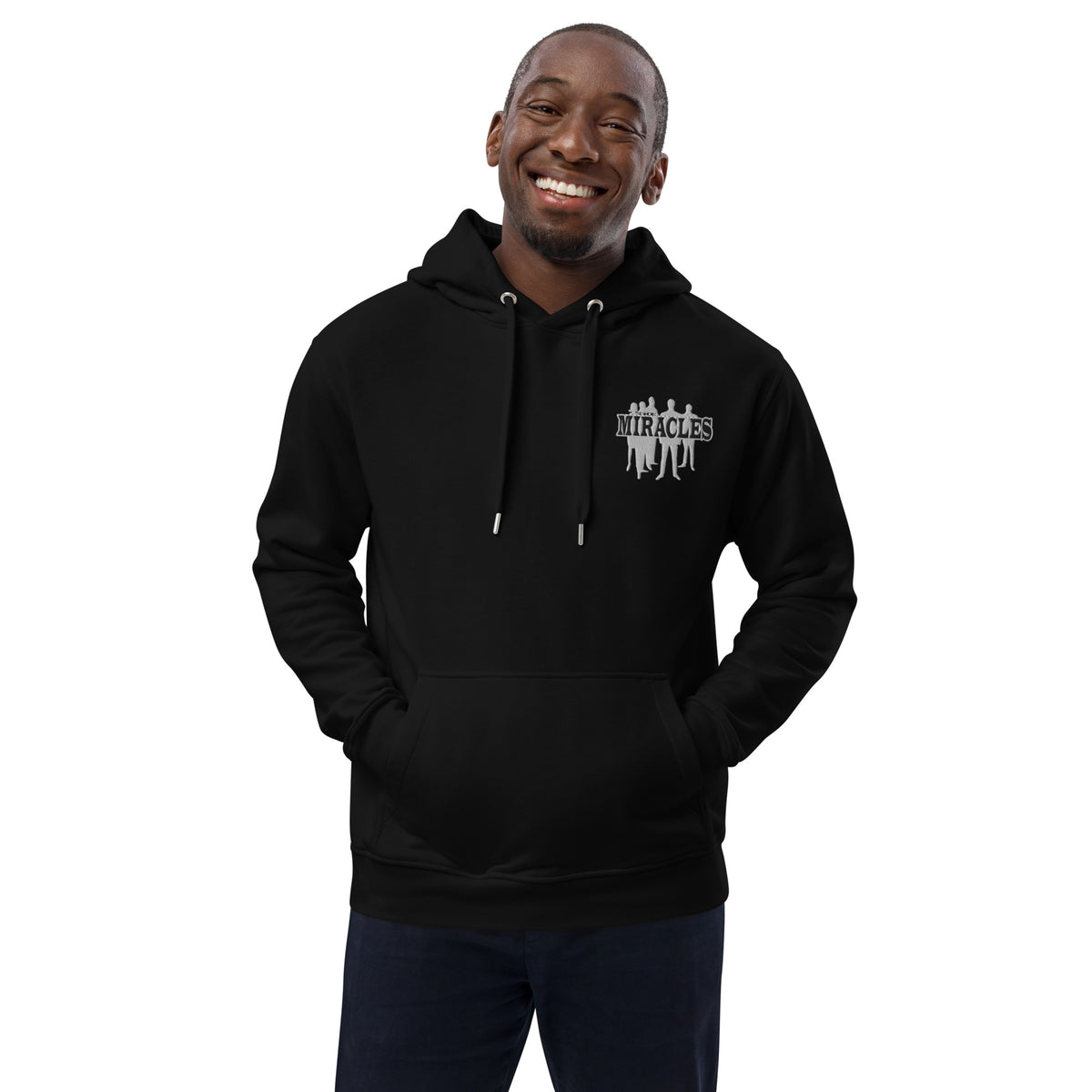 Miracles Silhouette - Unisex Embroidered Premium Eco Hoodie